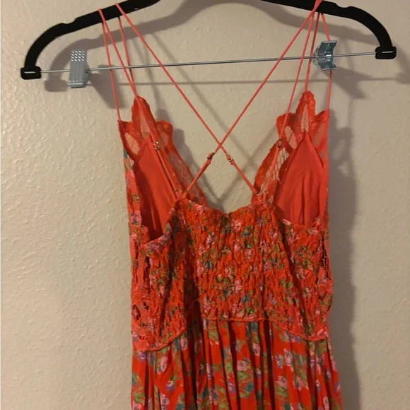 Free People Women's Adella Printed Mini Slip Dress in Red Meadow XS - Picture 11 of 11